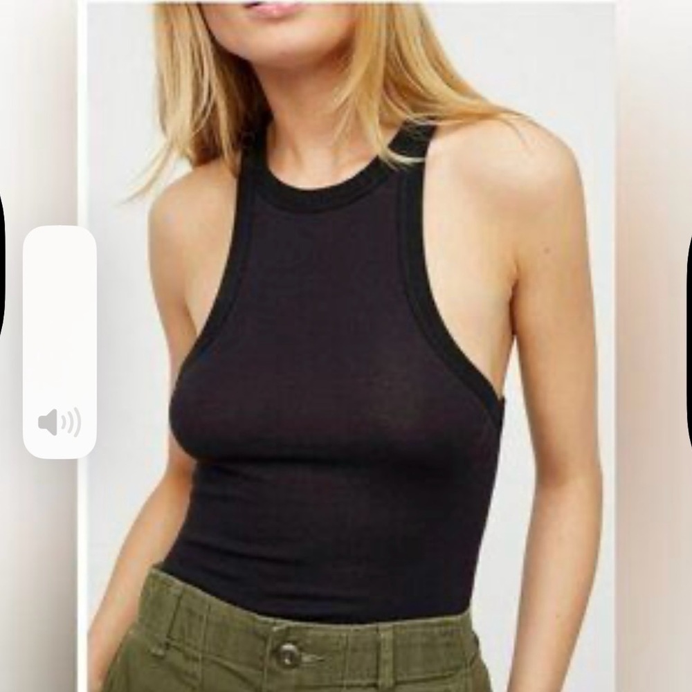 Free people tank top black size small
